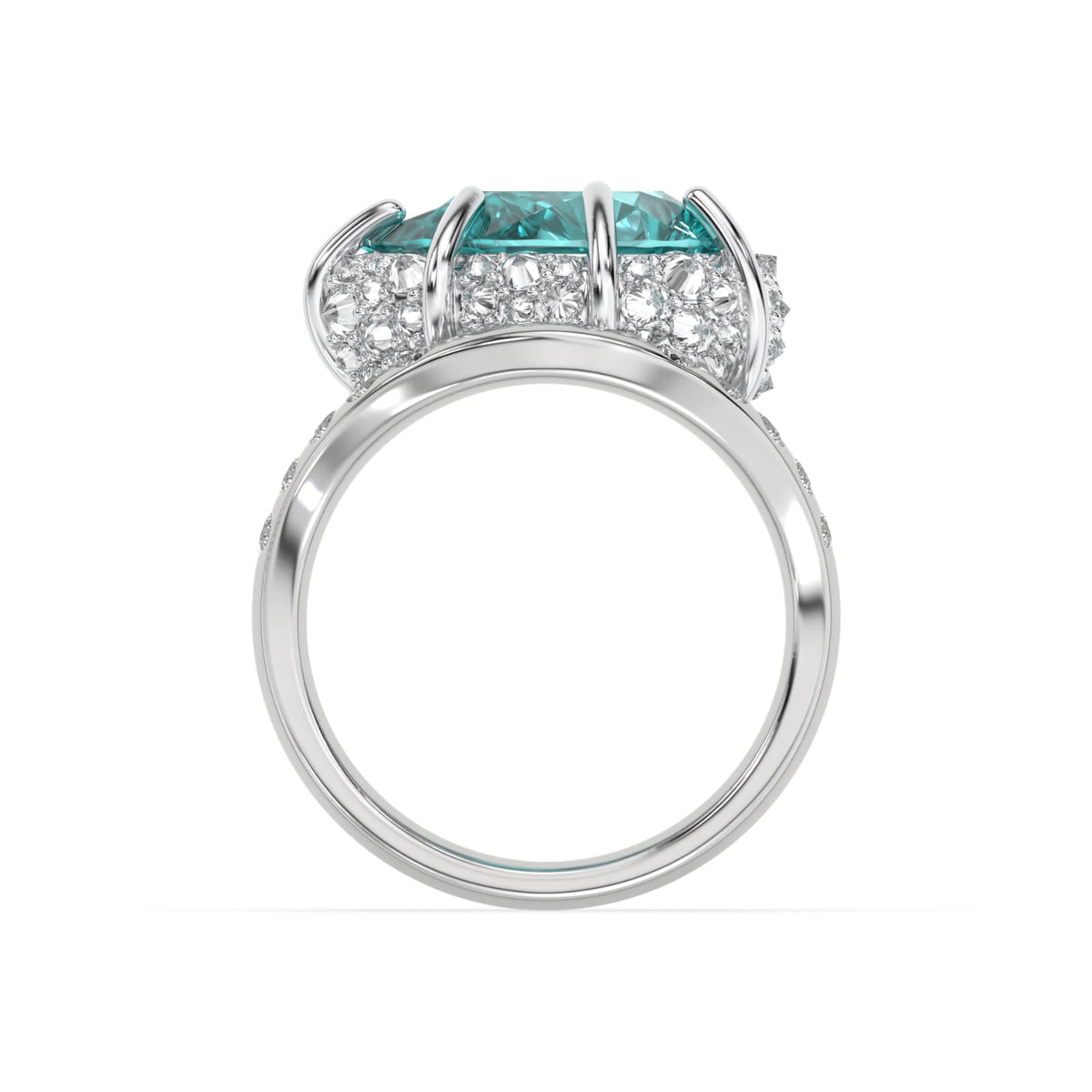 Reserve Setting Paraiba Blue Cocktail Ring