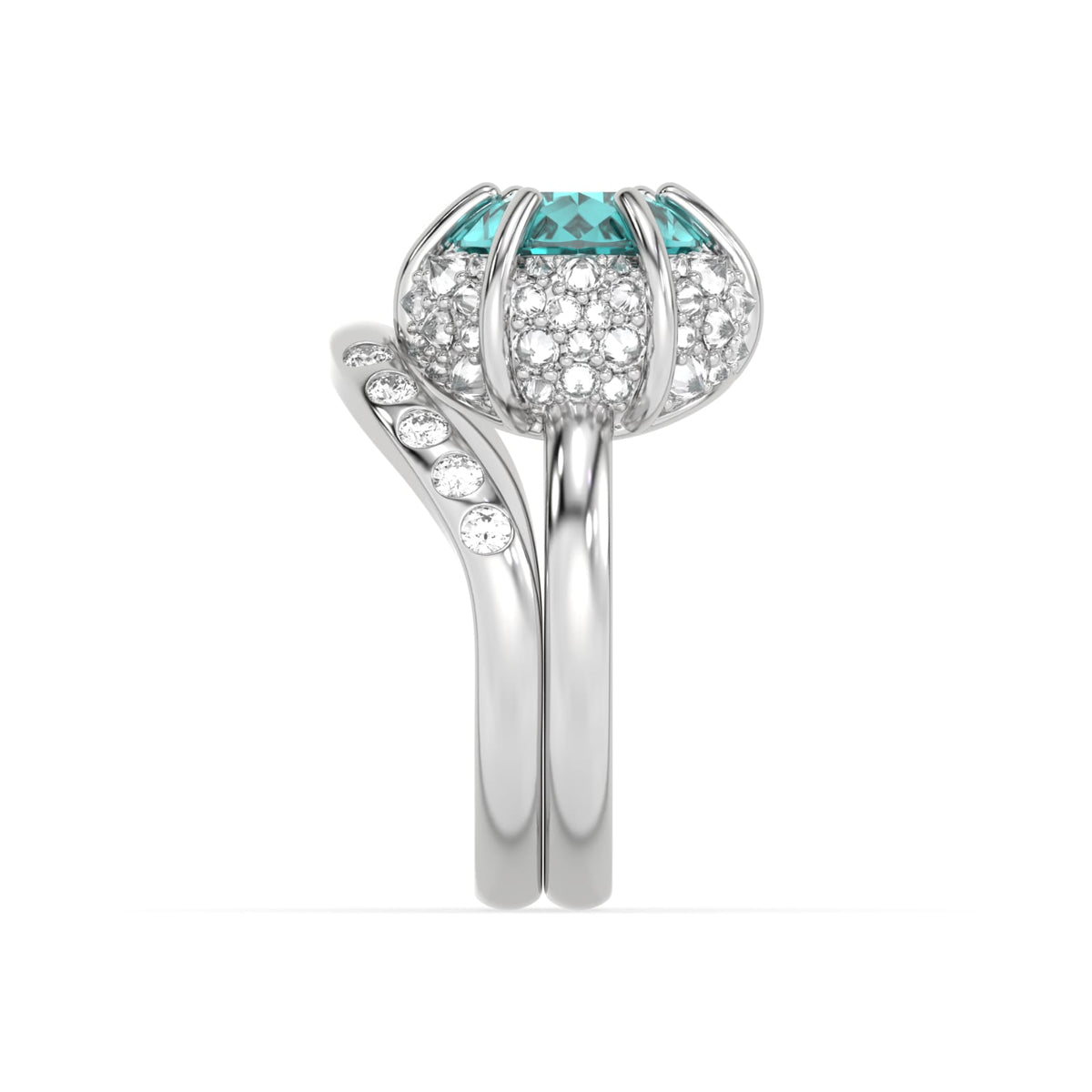 Reserve Setting Paraiba Blue Cocktail Ring