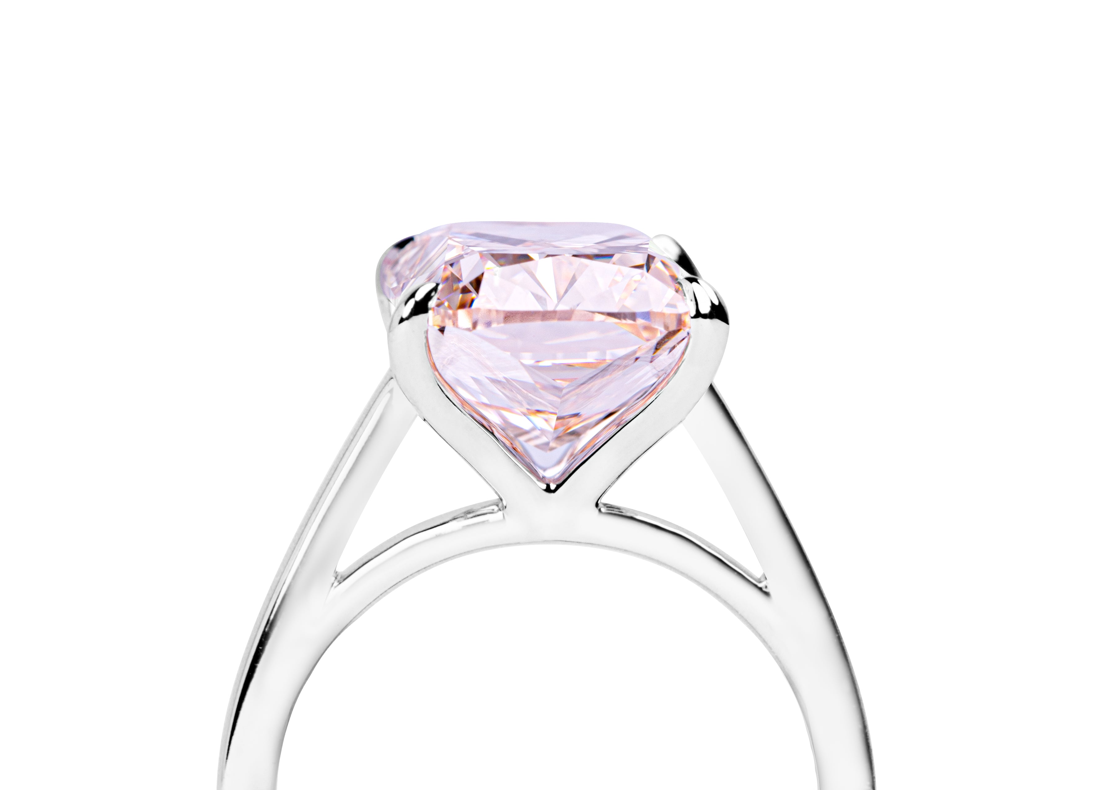Ring Immortal Baby Pink Cushion Diamond