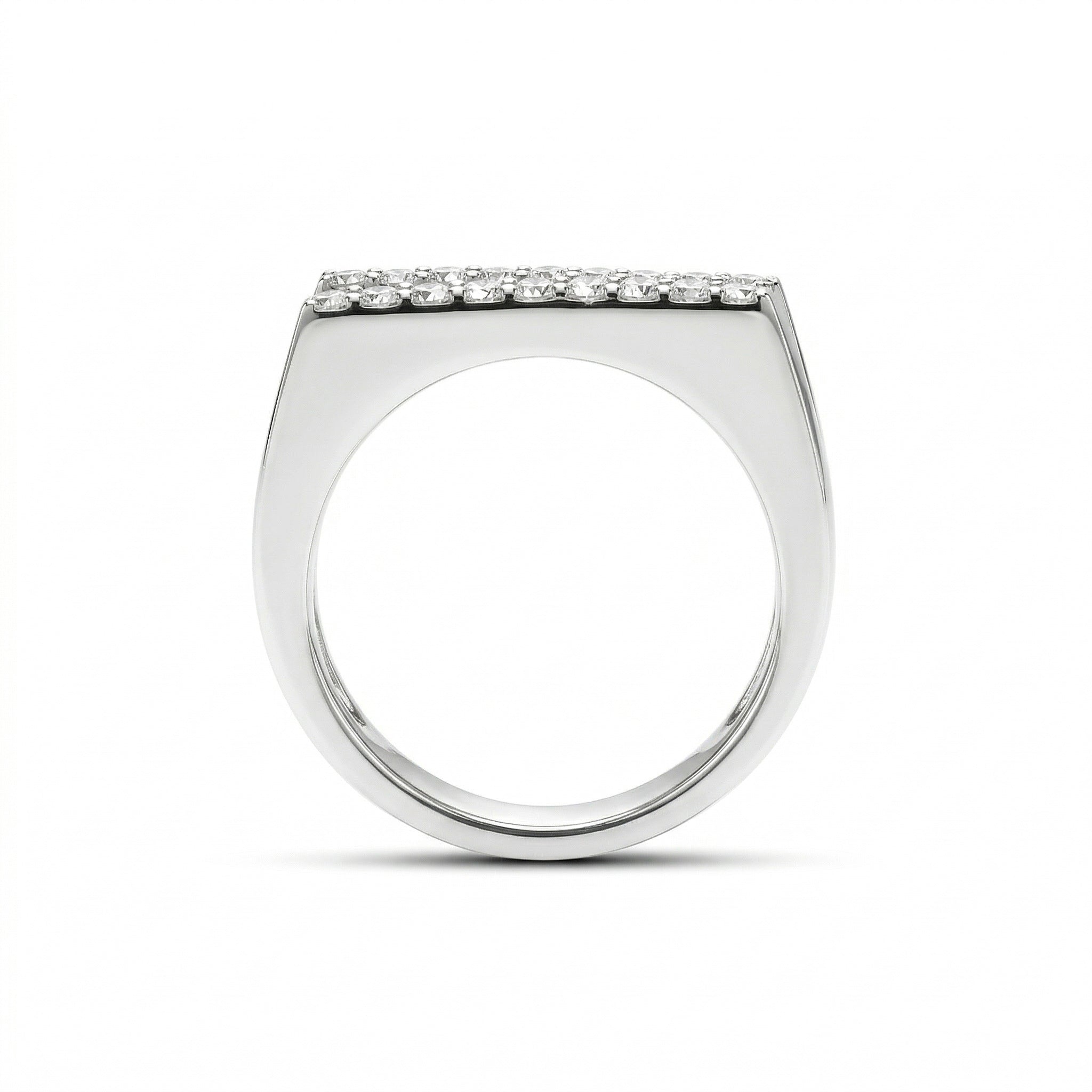Ring Aligned White Gold
