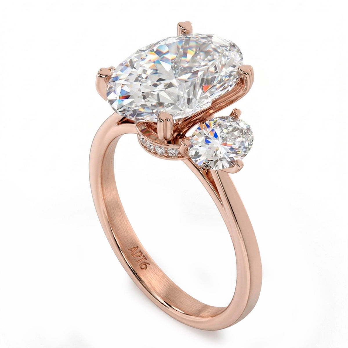 Doll Engagement Ring in Rose Gold