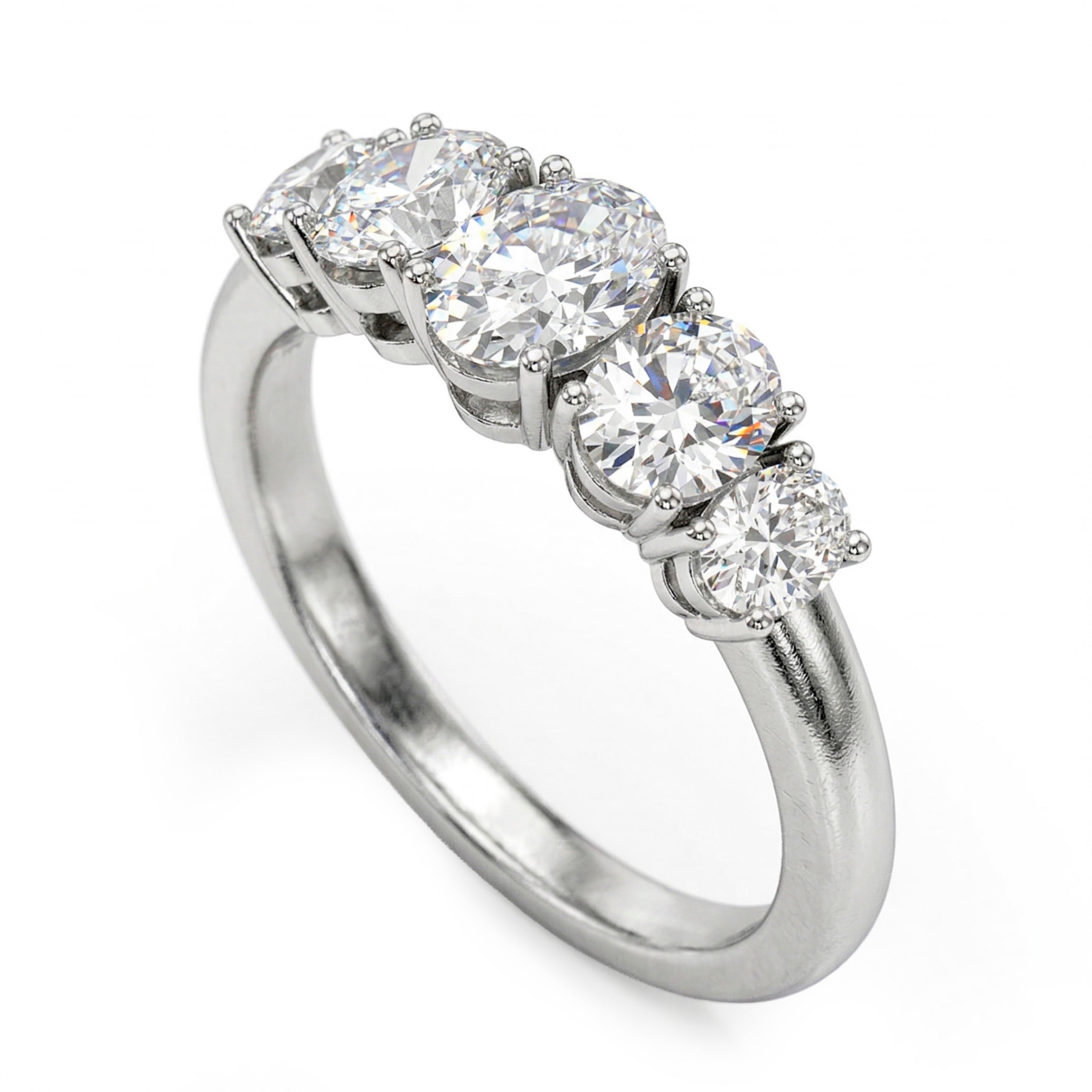Doll Ring in White Gold with White Diamonds