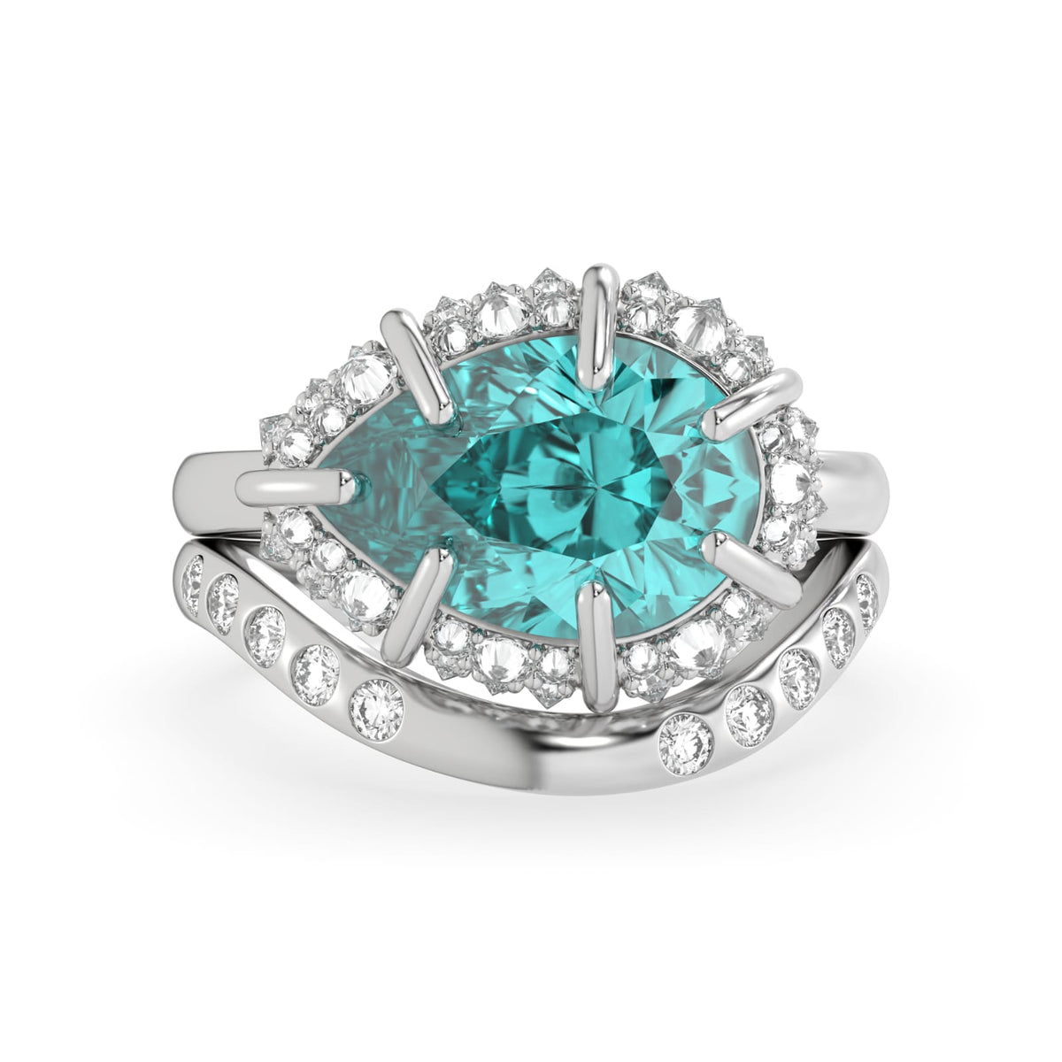 Reserve Setting Paraiba Blue Cocktail Ring