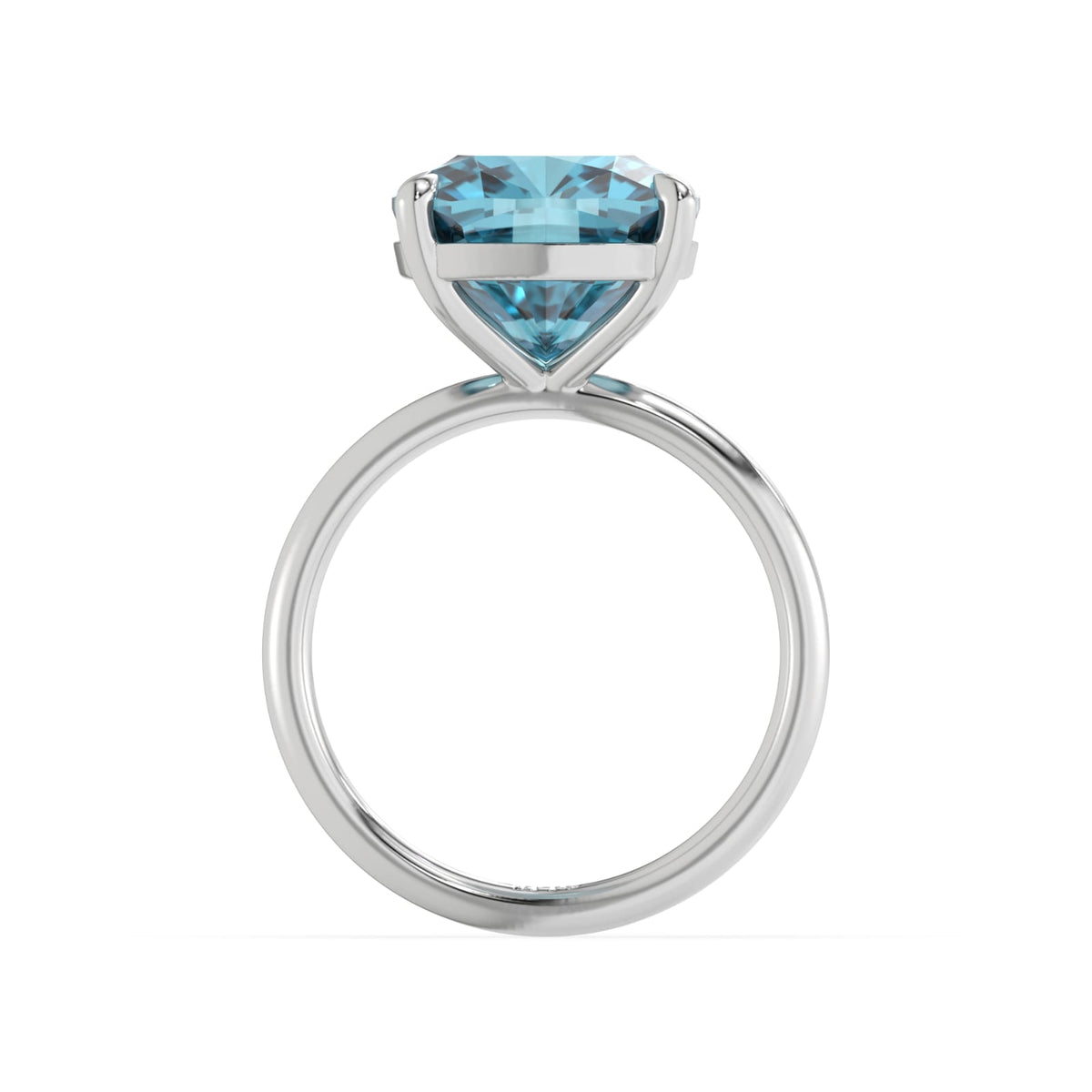 Mediterranean Blue Engagement Ring In White Gold